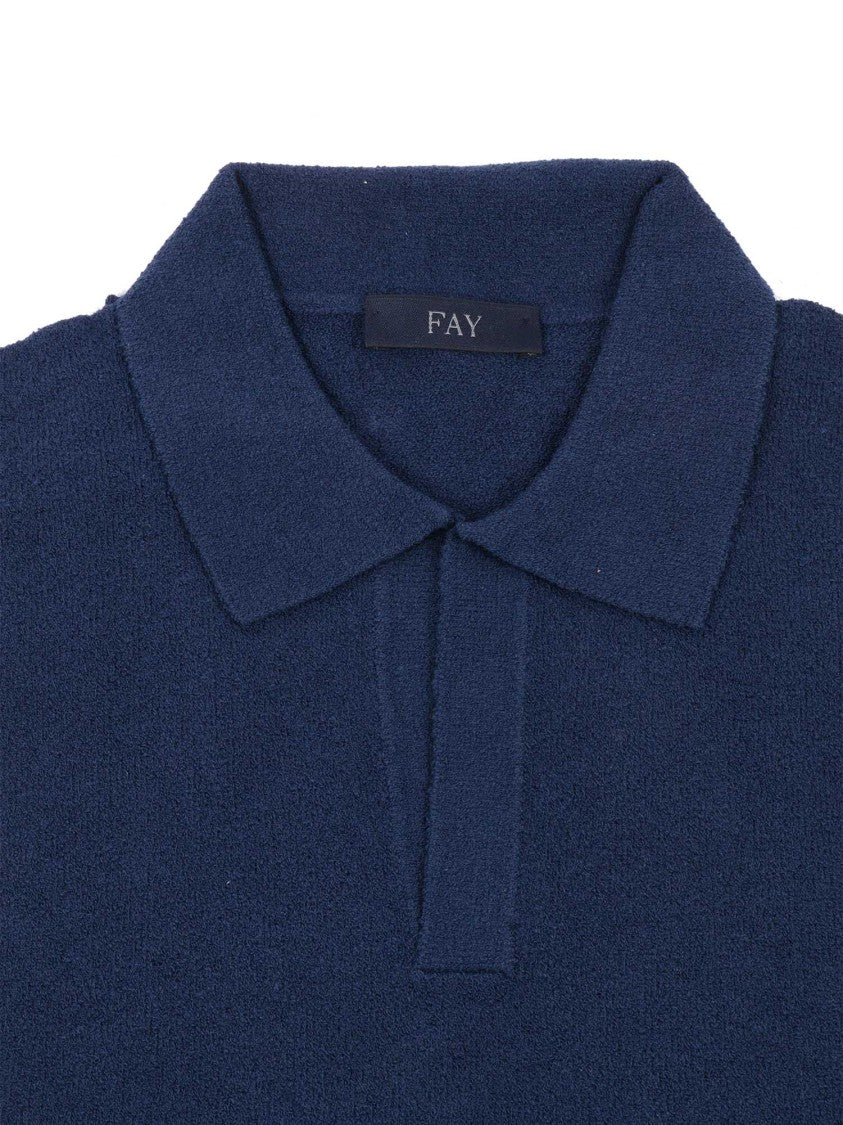 Fay Textured Short Sleeve Classic Polo Shirt