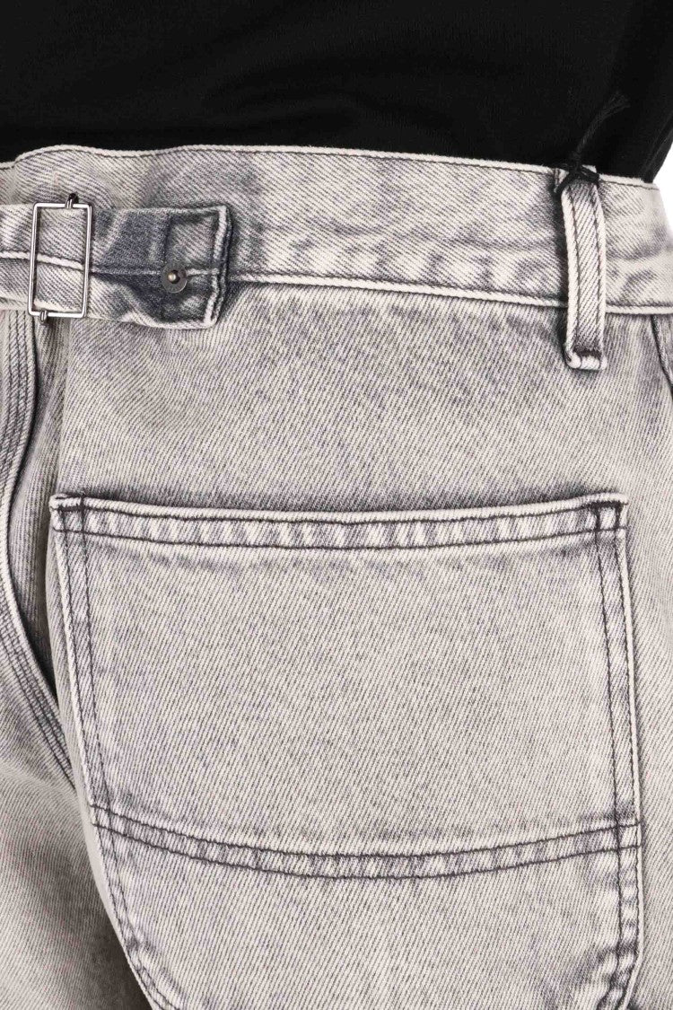Haikure Pearl Grey Pure Cotton Jeans Model Artie
