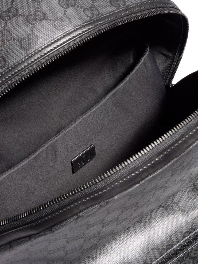 Gucci Black Monogram Rounded Top Backpack