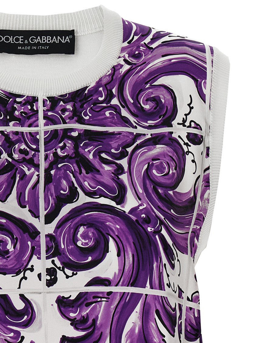 Dolce & Gabbana Maiolica' Printed Vest