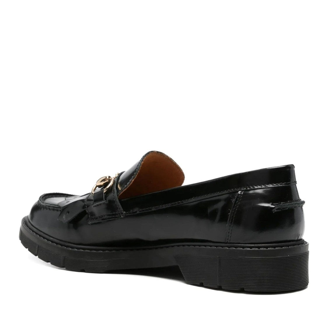 Sergio Moretti Black Decorative Fringe Horsebit Detail Suede Loafers