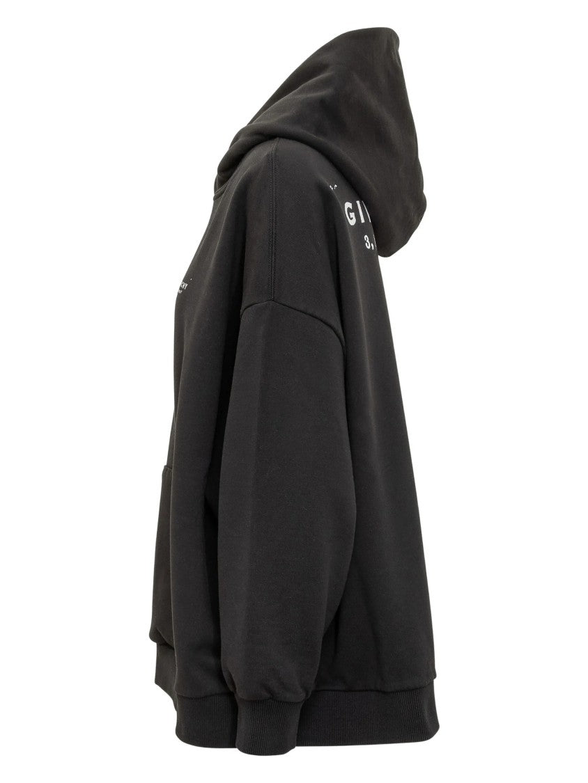 Givenchy Relaxed Fit Black Cotton Graphic Hoodie