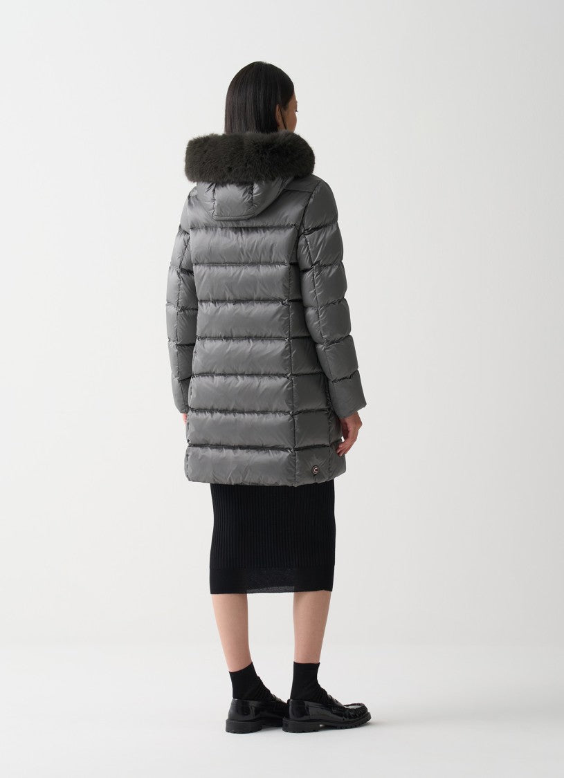 Colmar Originals Long Puffer Jacket With Faux Fur Hood