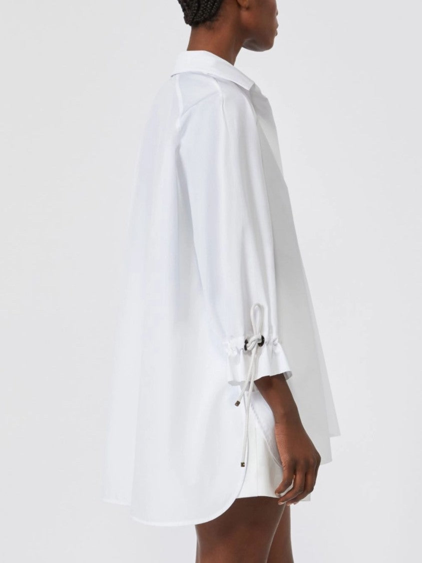 Max Mara White 3/4 Sleeves Cotton Shirt