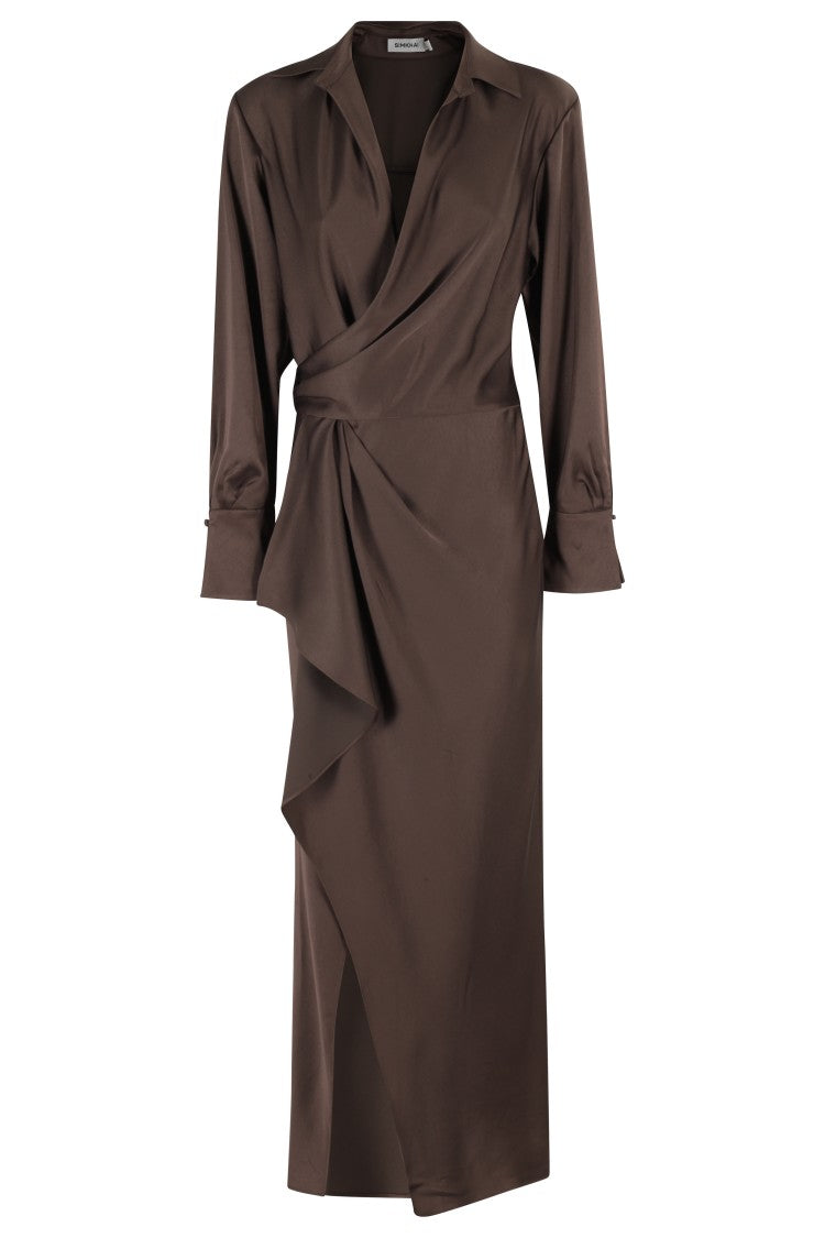 Simkhai Talita Draped Midi Dress