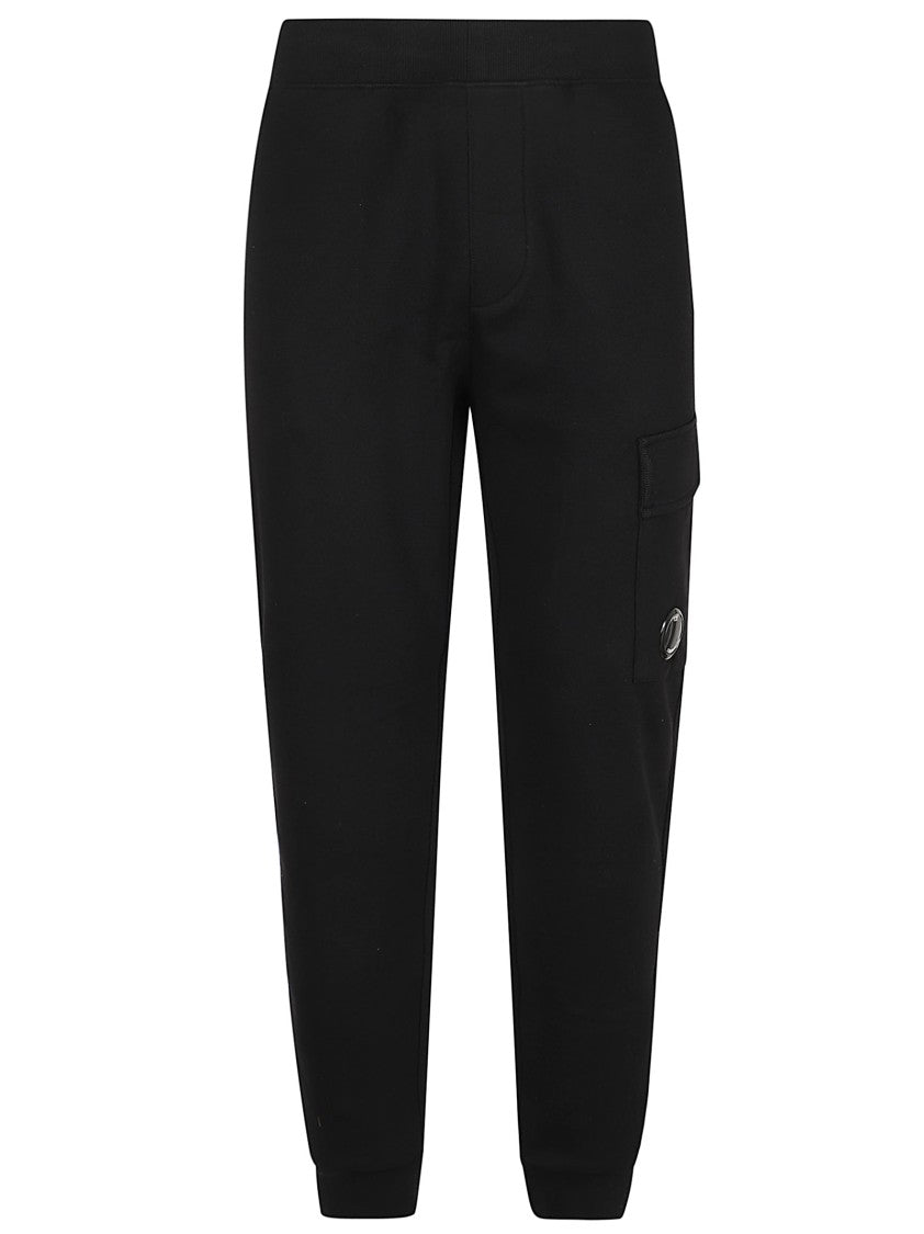 C.P. Company Fleece Cotton Sports Trousers With Lens Detail