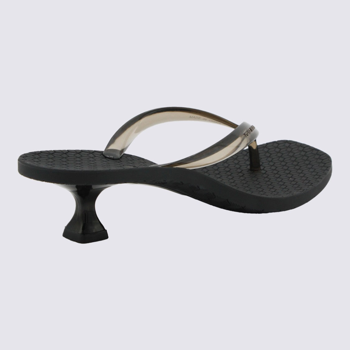 Tory Burch Translucent Strap Sandals With Textured Black Sole