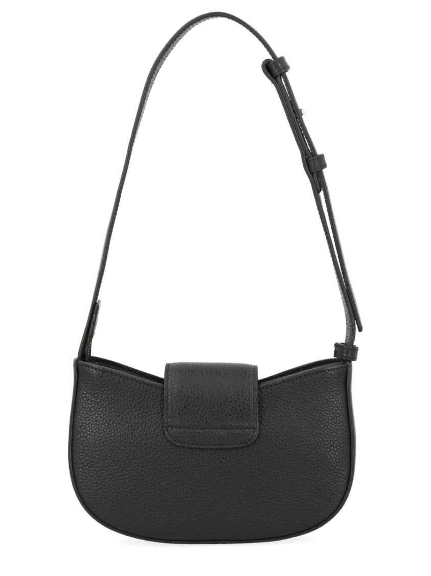 Ferragamo Black Gabry Calf Leather Shoulder Bag
