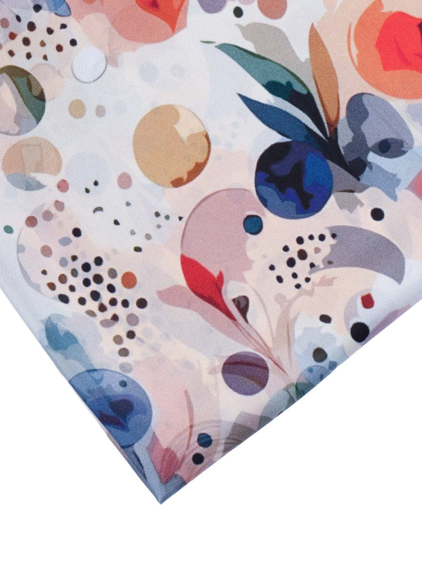 D'aniello White Abstract Geometric Silk Scarf