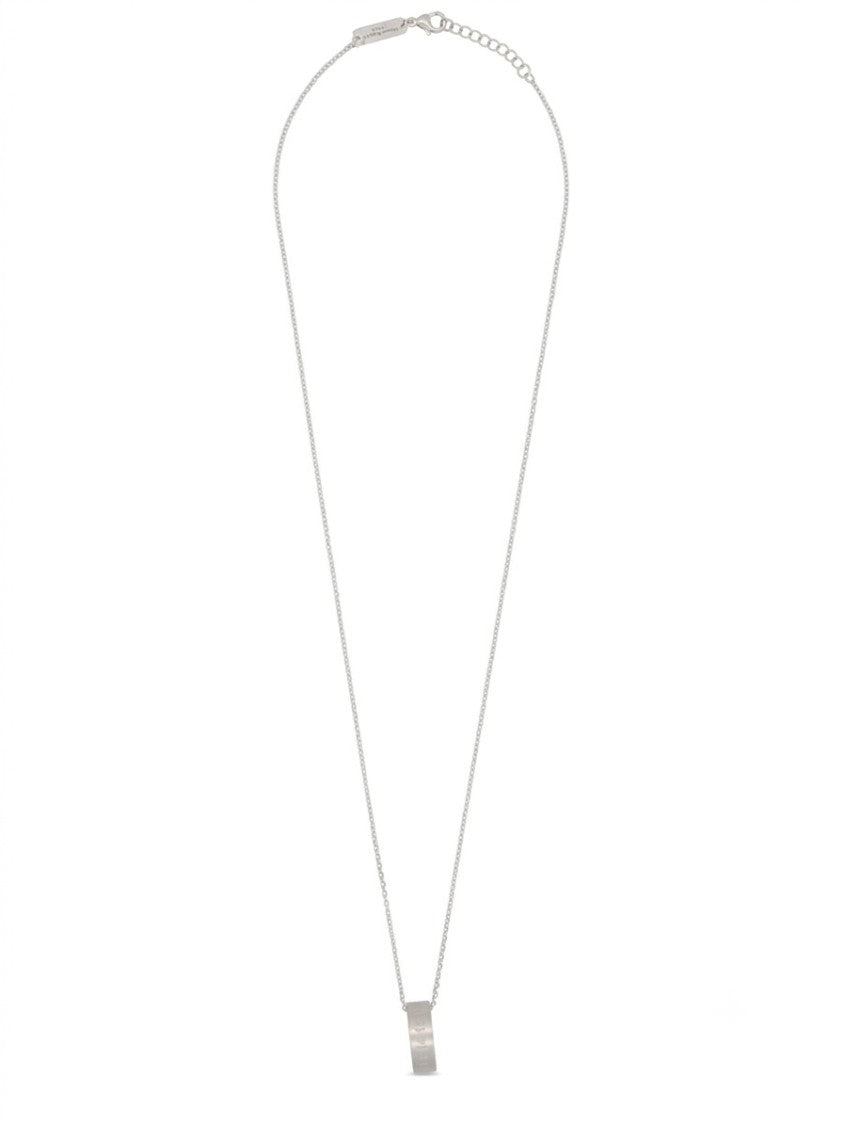 Maison Margiela Polished Brass Necklace With Curved Pendant