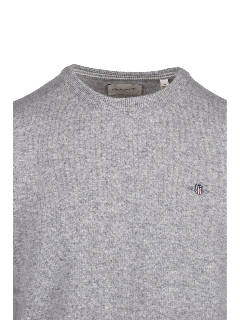Gant Textured Knit Wool Crewneck Pullover