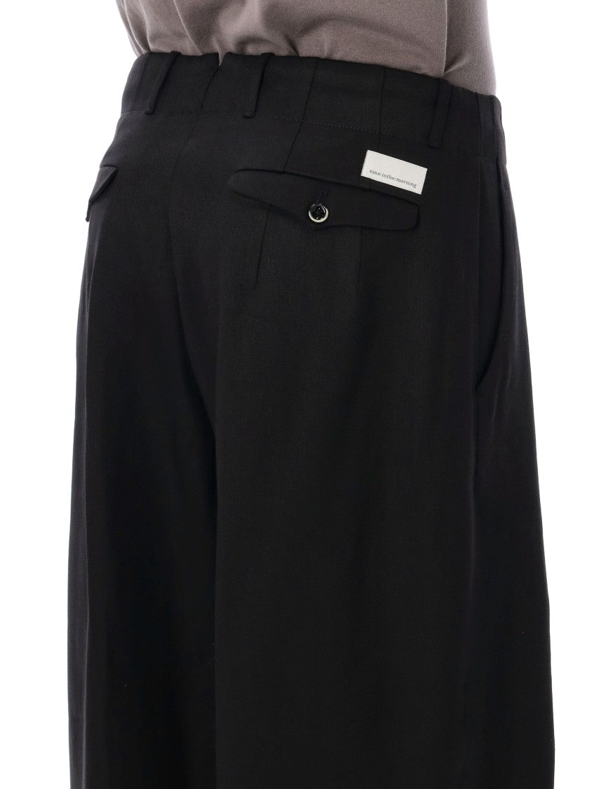 Nine In The Morning Damiano Pleated Wide Leg Front Pant