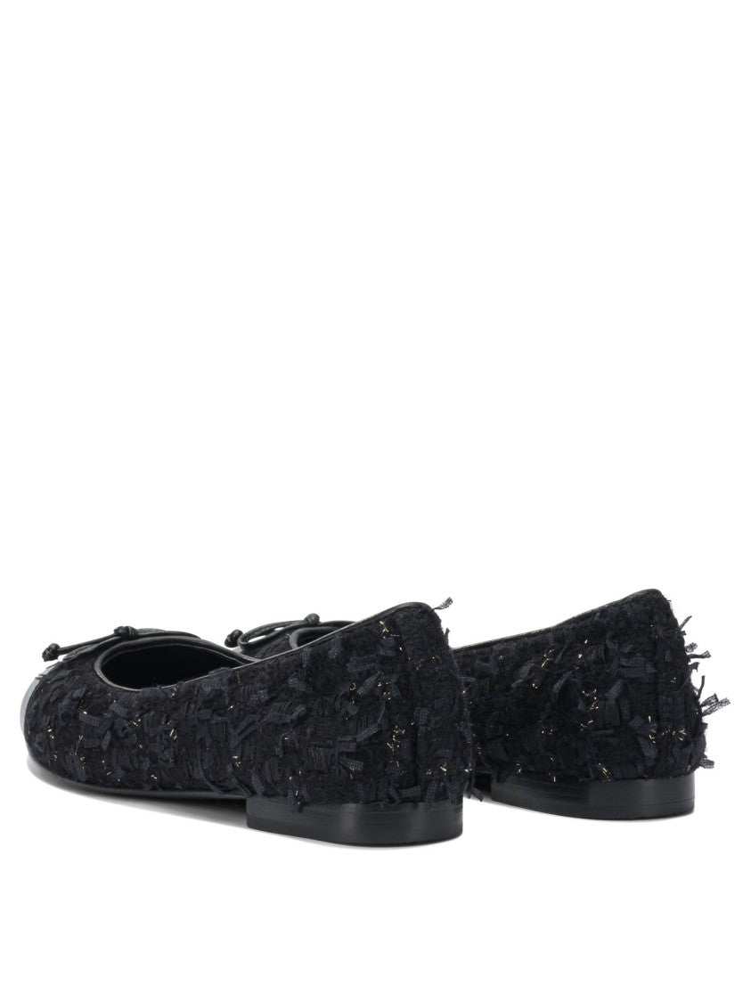 Tory Burch Blue Wool Ballerinas