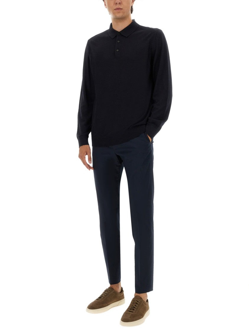 Boss Camel Classic Knitted Polo With Three-Button Placket