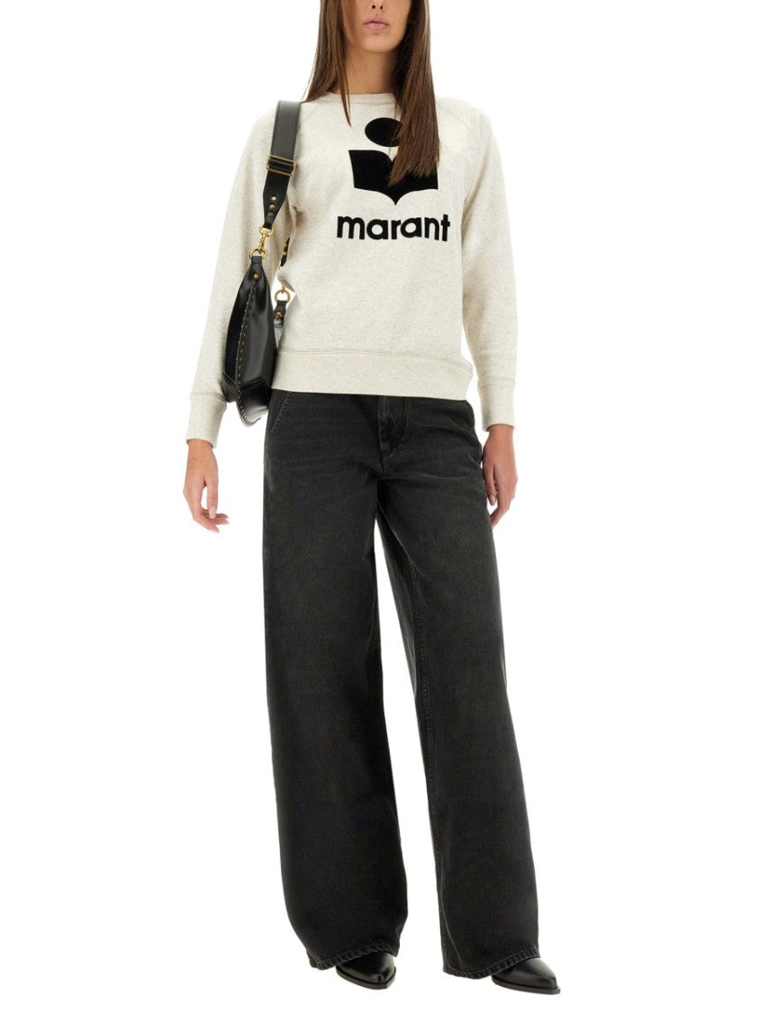 Isabel Marant Étoile Millyny Crewneck Black Logo Sweatshirt