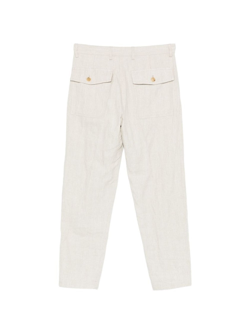 Dries Van Noten Tailored Minimalist Straight Leg Cotton Trousers