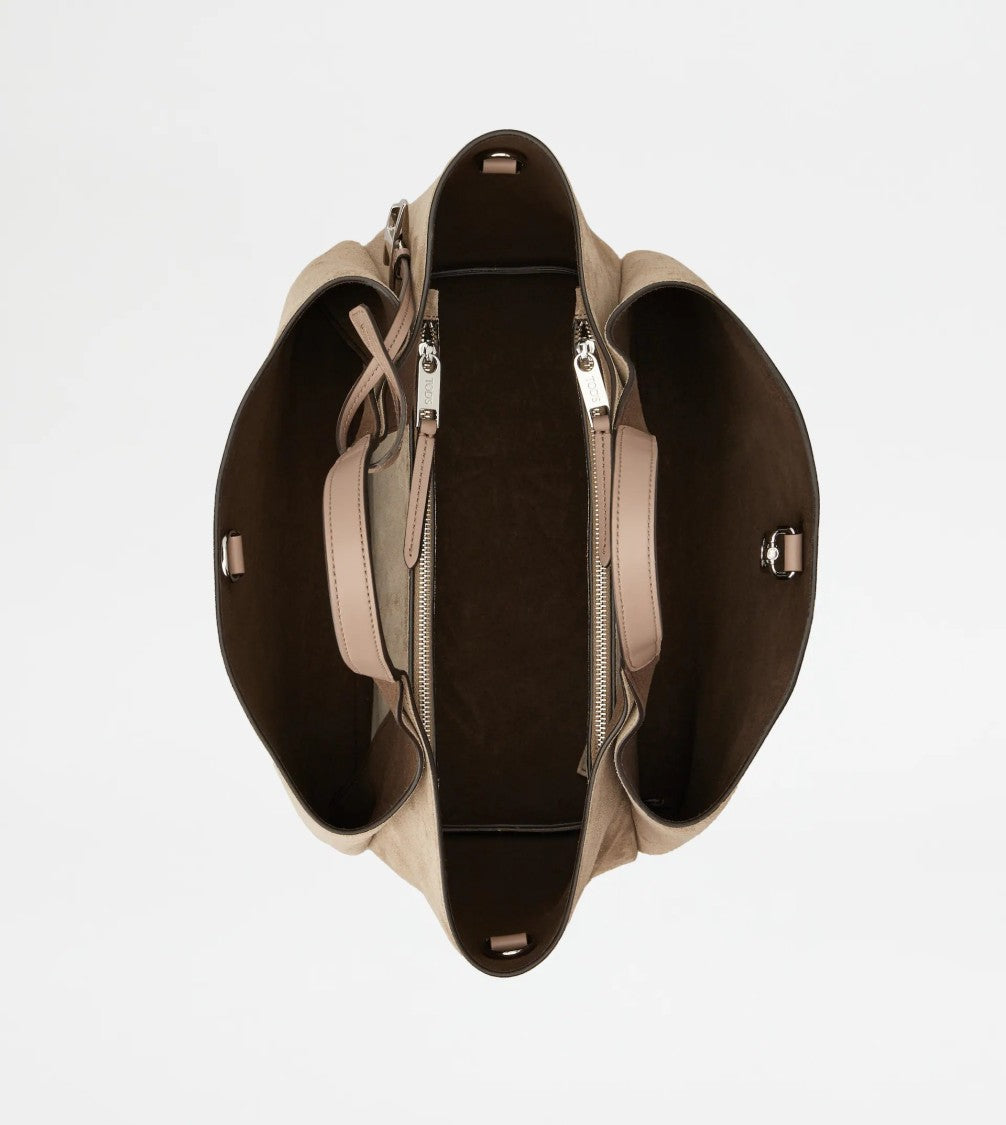 Tod's Beige Apa 2 Manici Mini Trac Bag