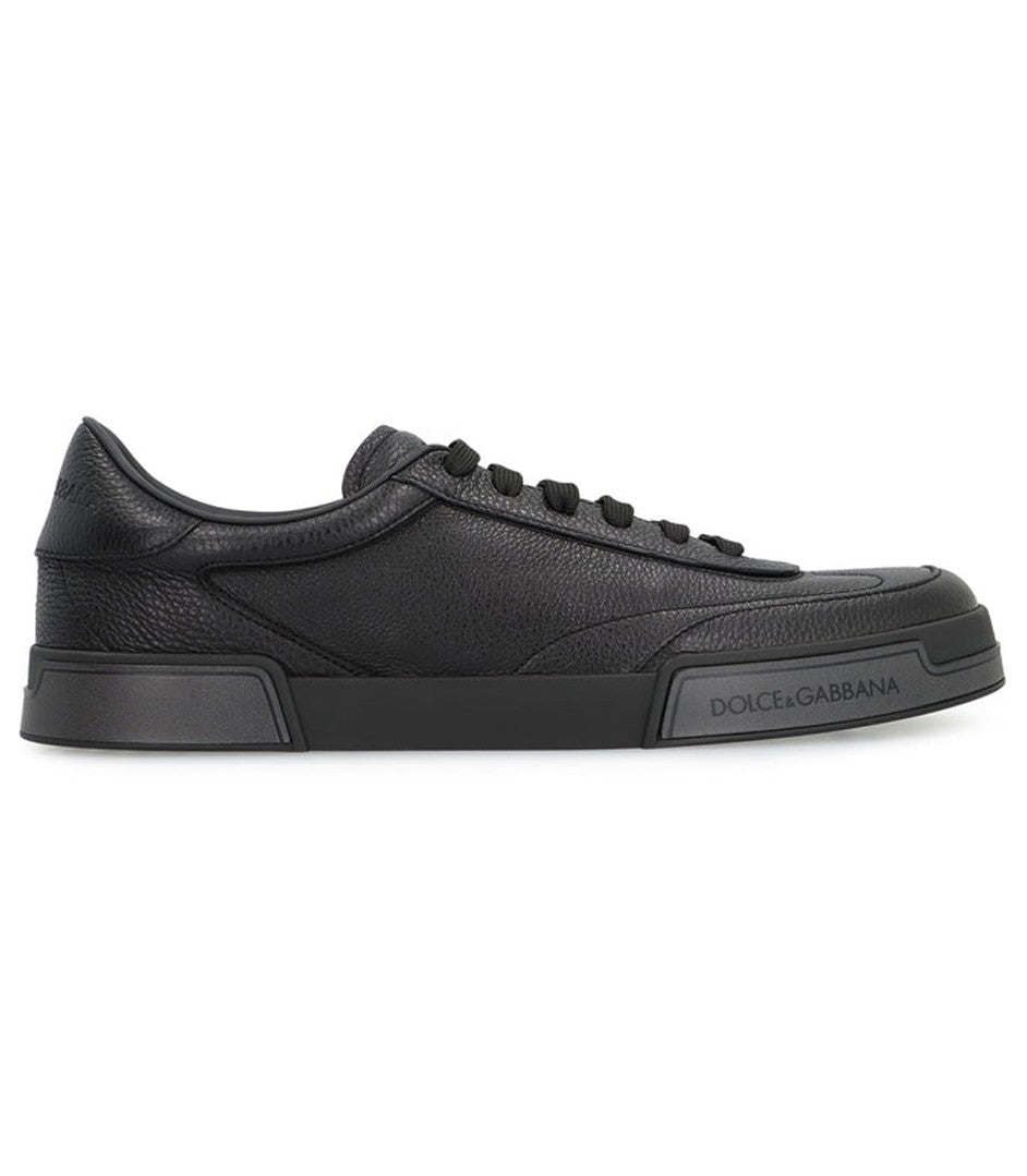 Dolce & Gabbana Low-Top Textured Black Sneakers