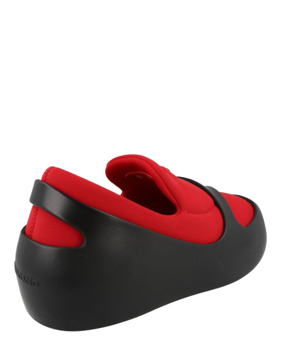 Ferragamo Lunar Paneled Slip-On Sneakers