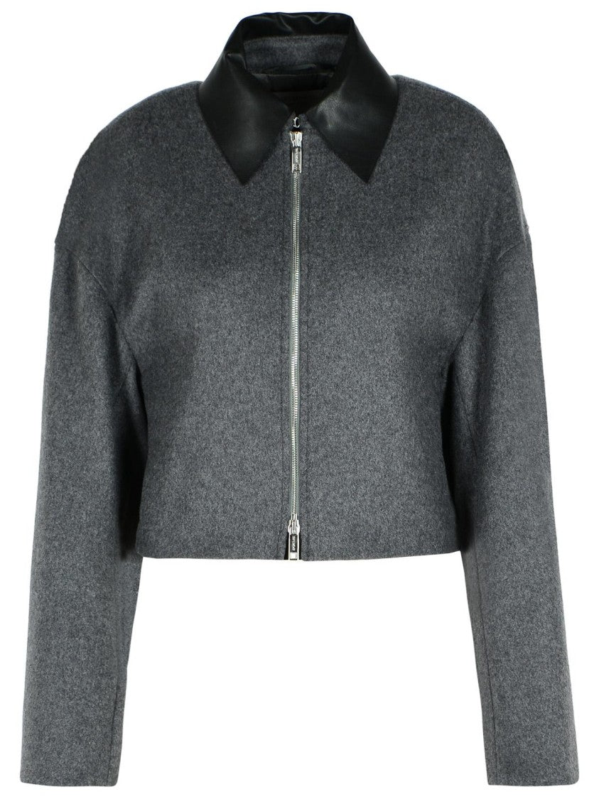 Sportmax 'Vacuo' Anthracite Virgin Wool Jacket