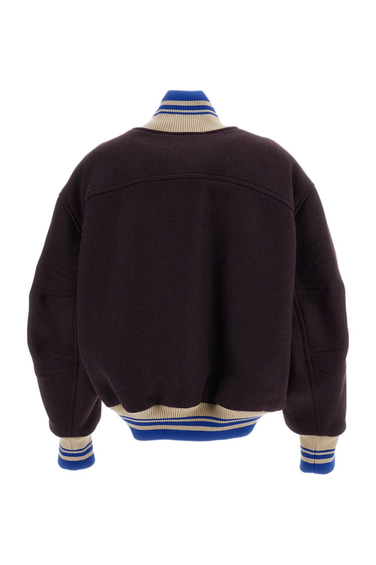 Dries Van Noten Valdi Oversized Wool Twill Quilted Bomber Jacket