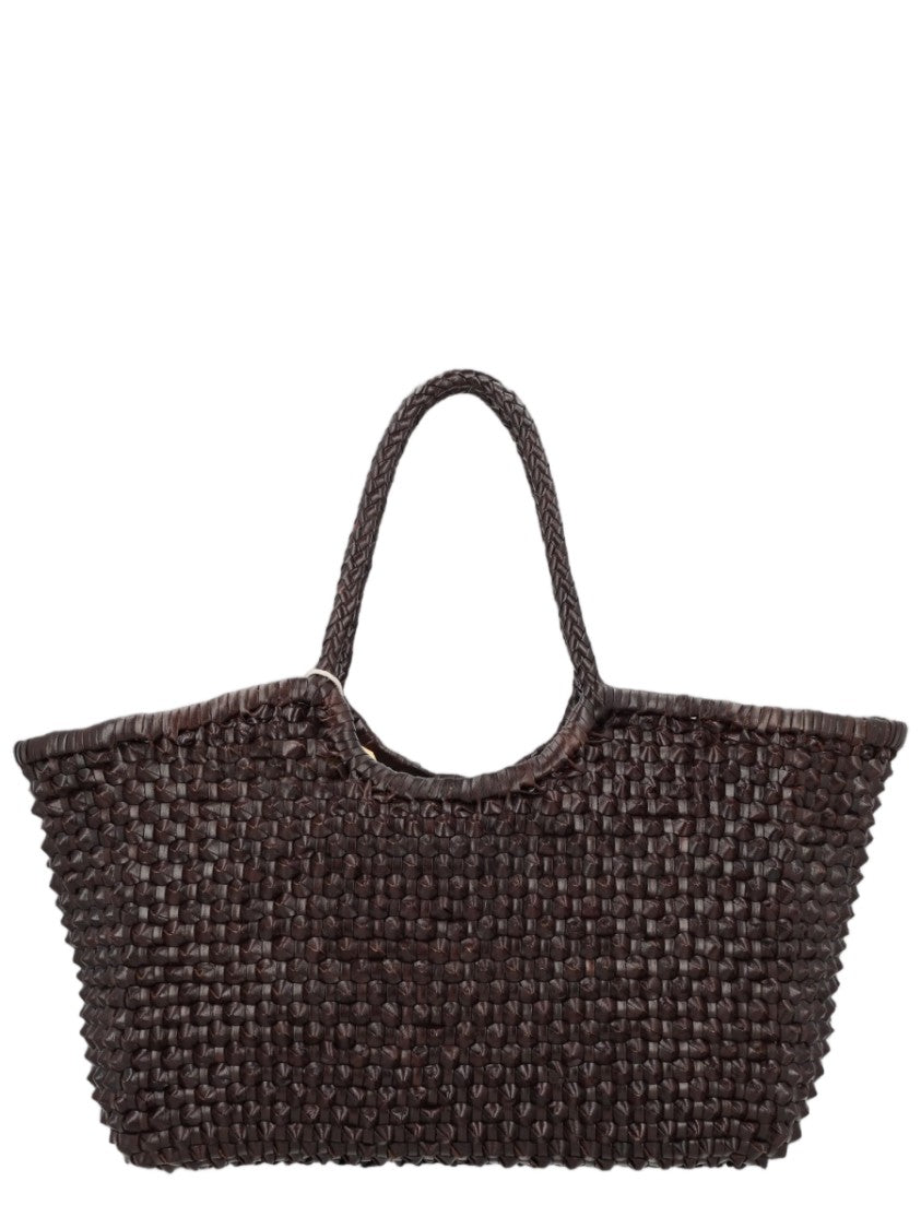 Dragon Diffusion Dark Brown Textured Leather Shoulder Bag