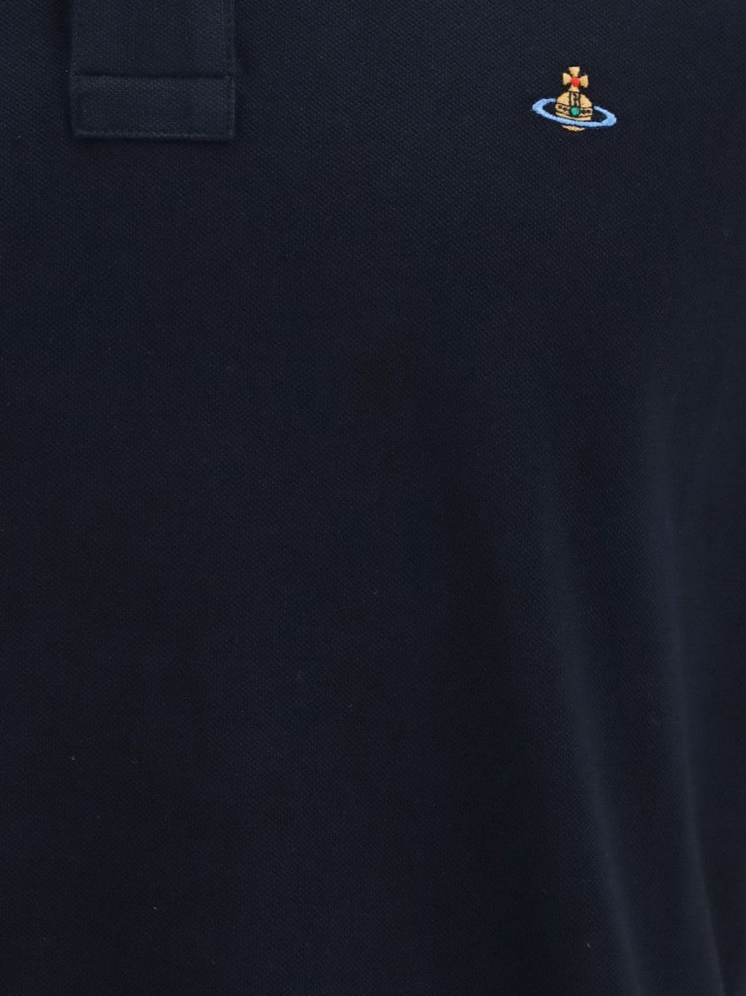 Vivienne Westwood Classic Striped Embroidered Cotton Polo Shirt