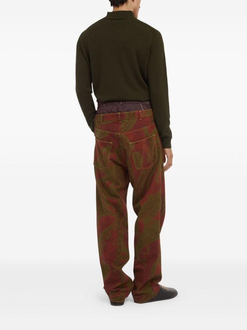 Vivienne Westwood Dark Brown High Neck Orb Sweater