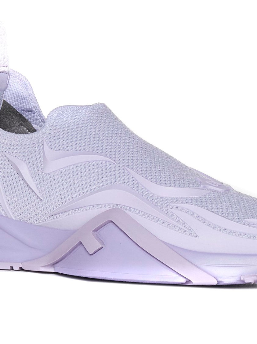 Fendi Lilac Flow Fabric-Blend Rubber Sneakers
