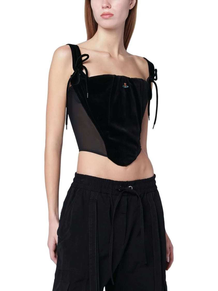 Vivienne Westwood Square Neck Velvet Panel Top