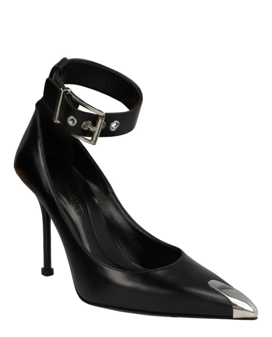 Alexander Mcqueen Buckle Leather Heels
