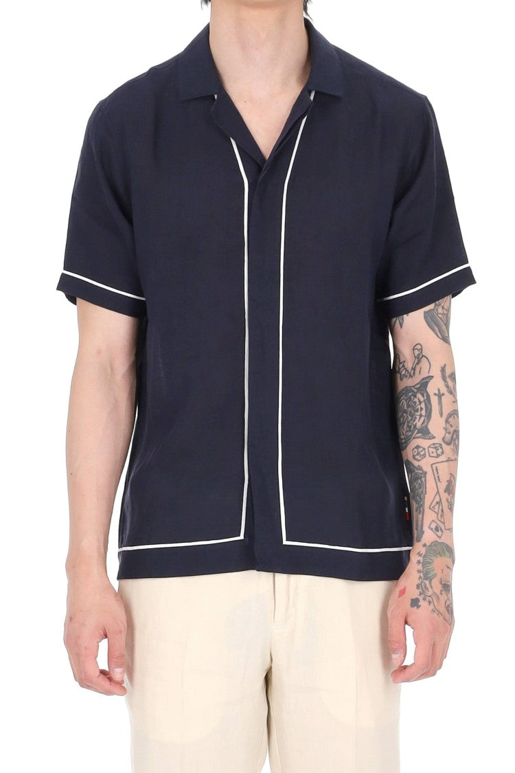 Orlebar Brown Maitan Double Piping Linen Casual Shirt