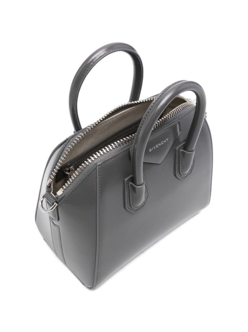 Givenchy Structured Grey Handbag In Silk And Nylon