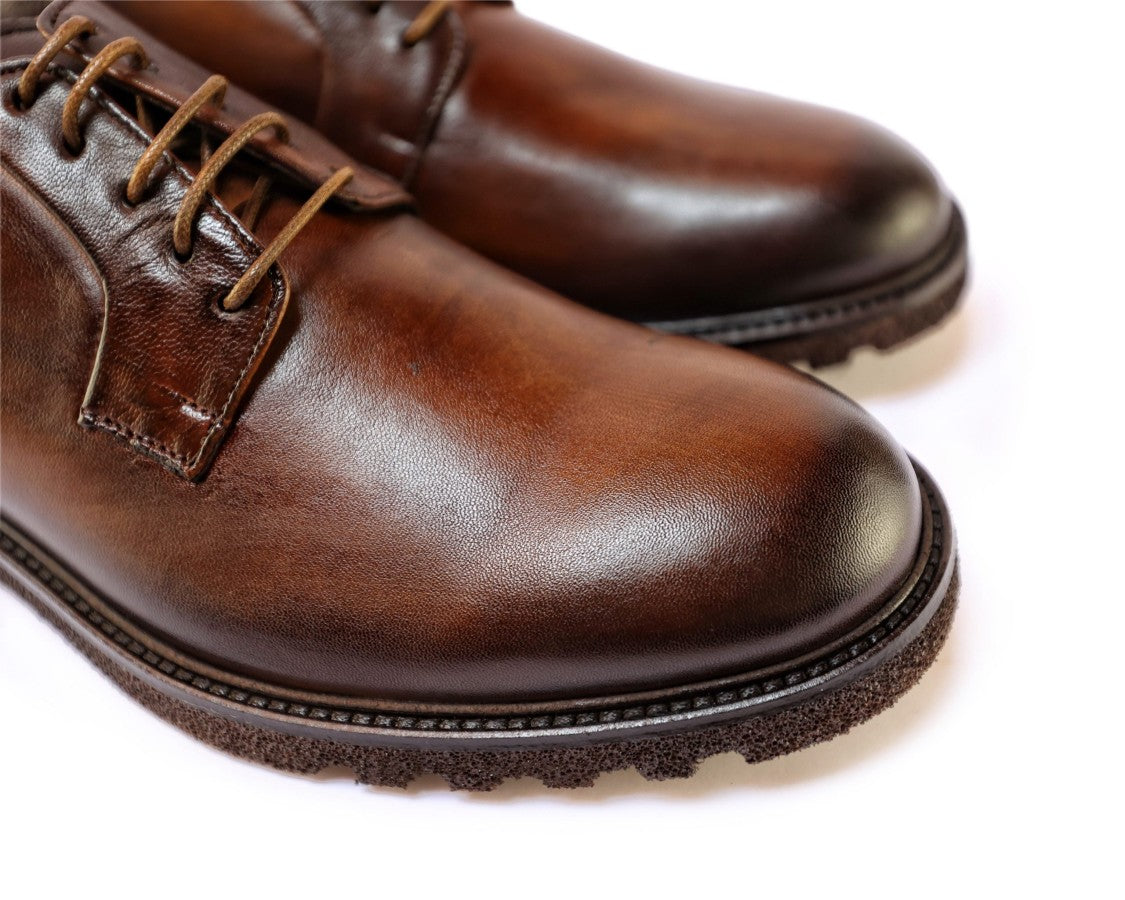 Ton Gout Polished Leather Derby Dress Shoes