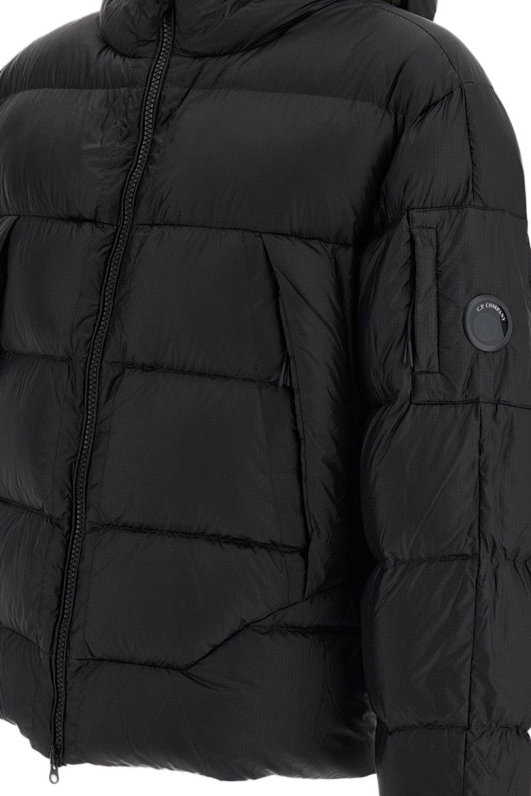 C.P. Company Black Dd-Shell Down Padded Goggle Jacket