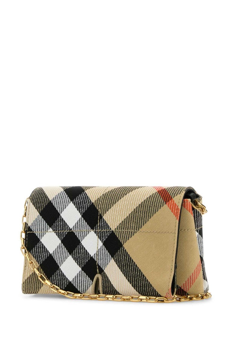 Burberry Embroidered Fabric Crossbody Bag