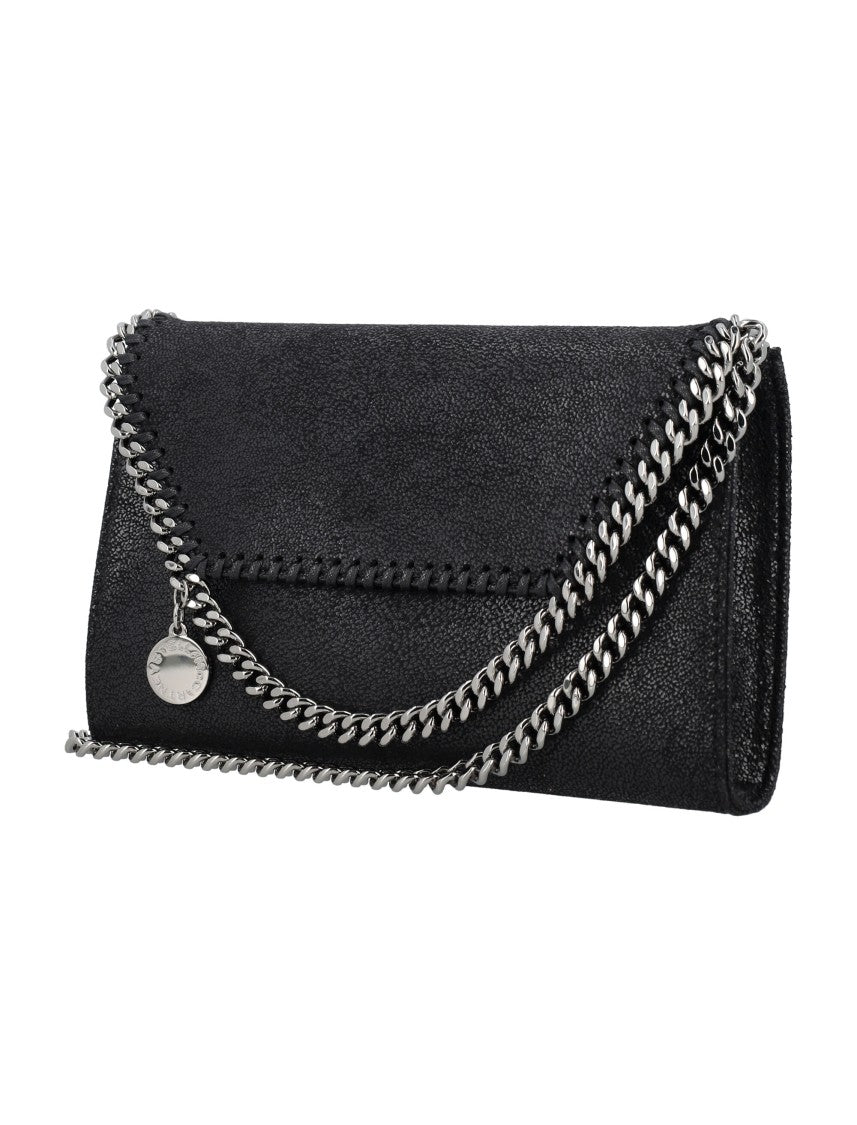 Stella Mccartney Eco Shaggy Deer Chain Wallet With Logo Medallion