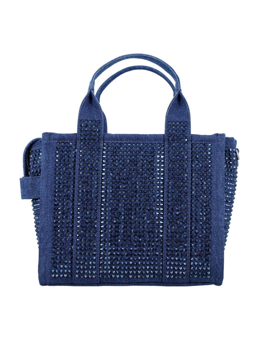 Marc Jacobs Crystal-Embellished Denim Small Tote Bag