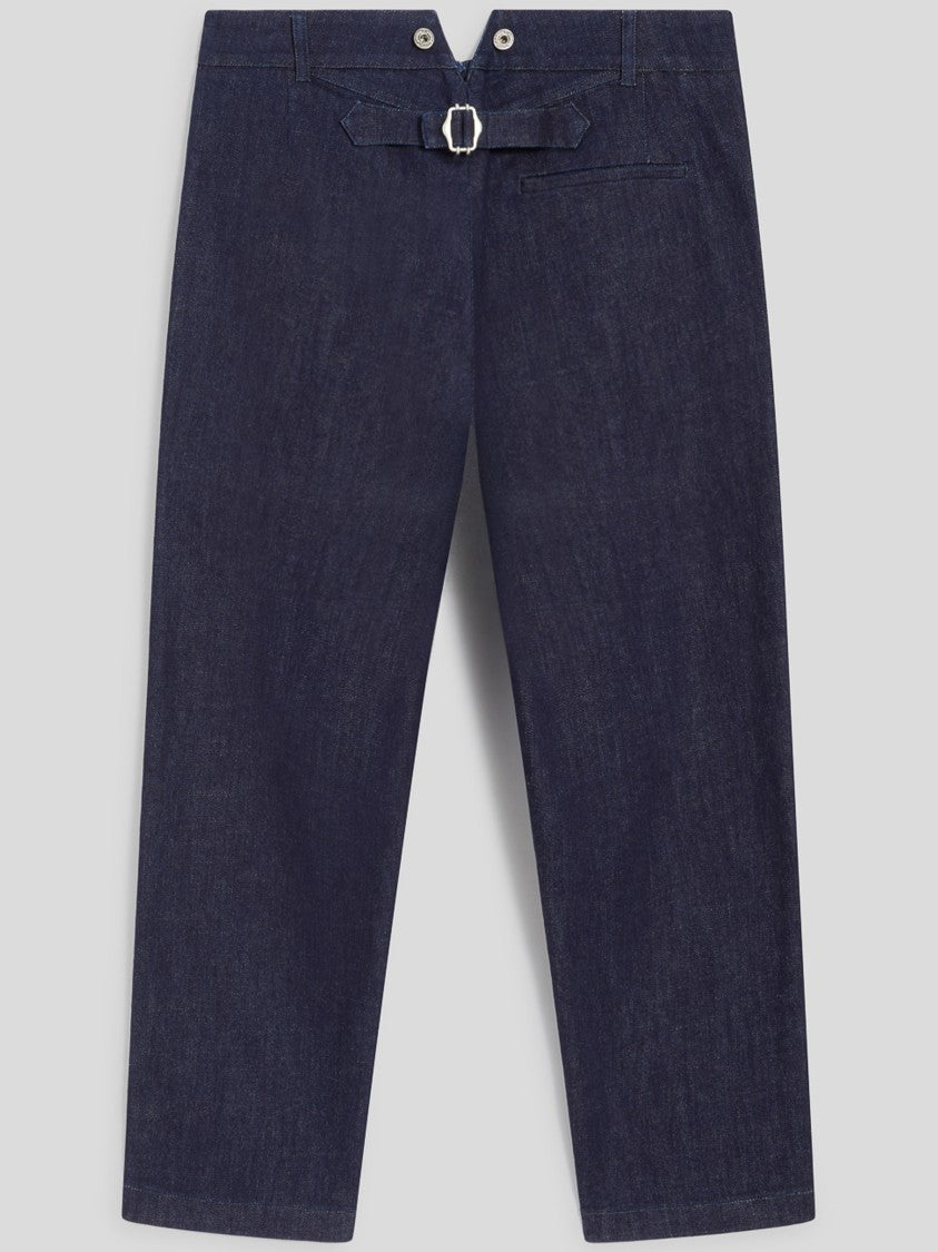 Pence Blue Liam Straight Leg Tailored Pants