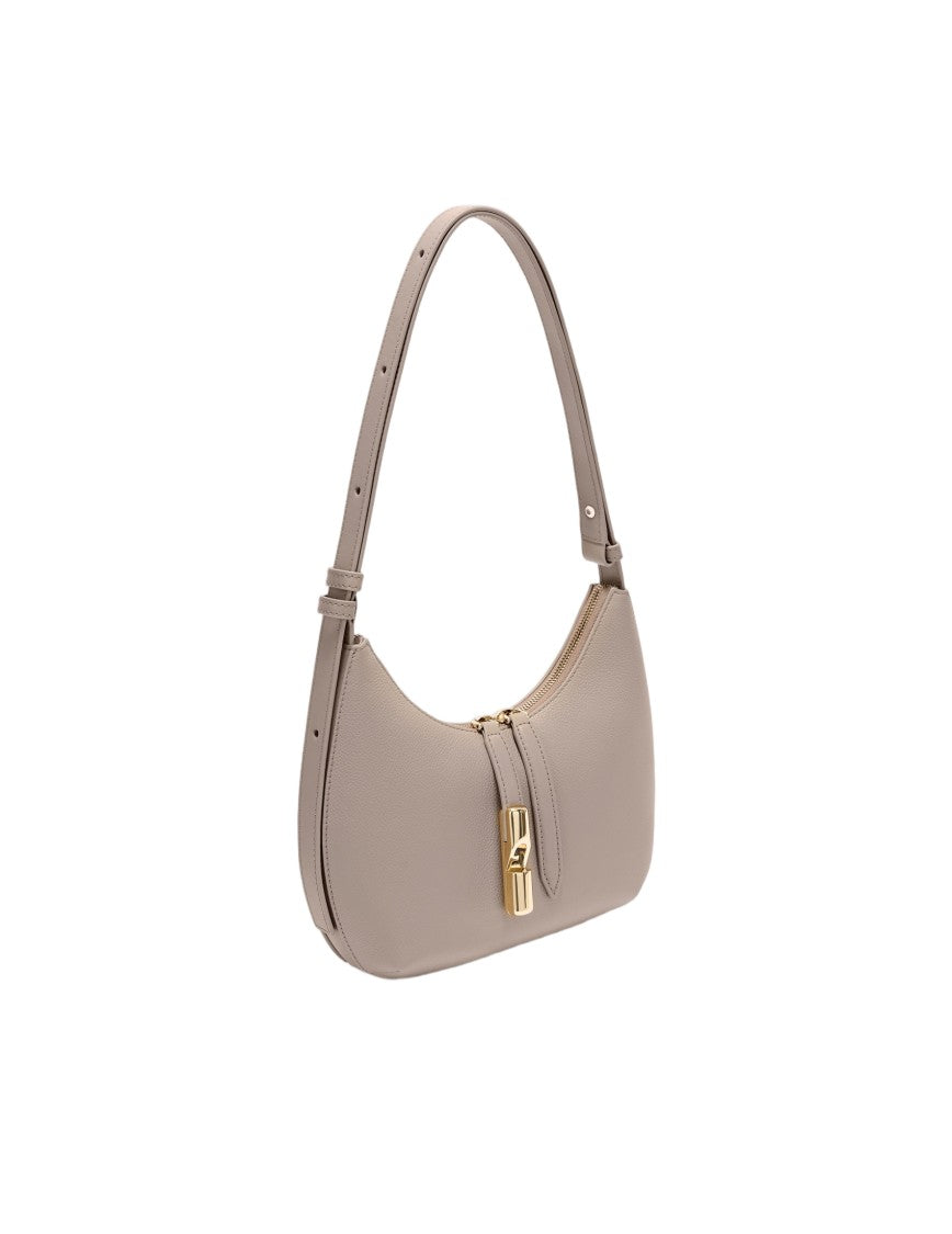 Furla Drop S Linen Leather Shoulder Bag