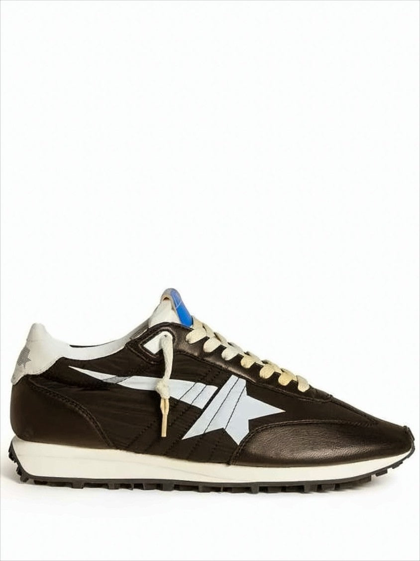 Golden Goose Low-Top Sneakers With Star Accents And Blue Label