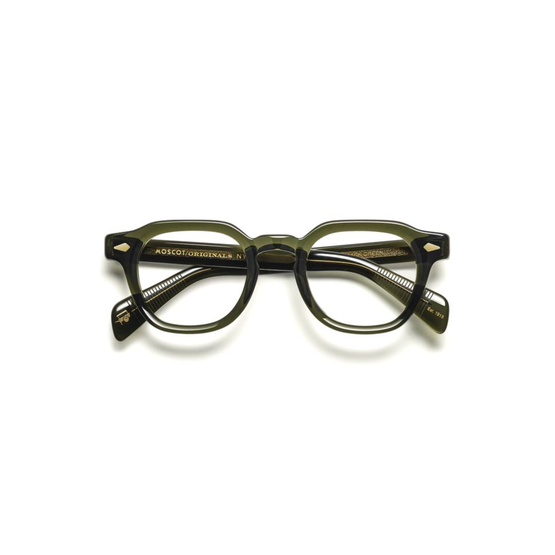Moscot Or-Dol-O Dolt Translucent Olive Green Acetate Eyeglasses