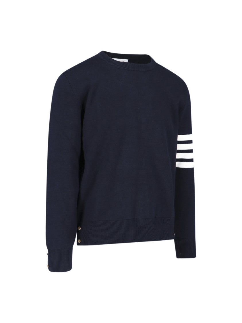 Thom Browne "4-Bar" Knit Sweater – Blue