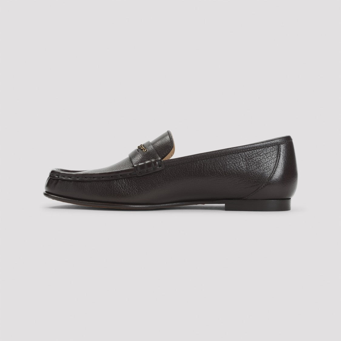 Chloé Sooty Brown Leather Loafers
