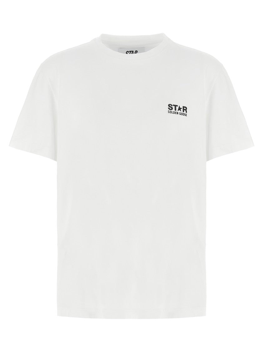 Golden Goose Crewneck T-Shirt With Logo Prints