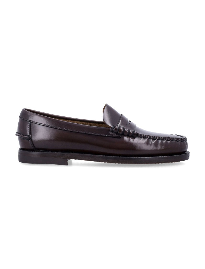 Sebago Black Classic Dan Polished Leather Penny Loafer