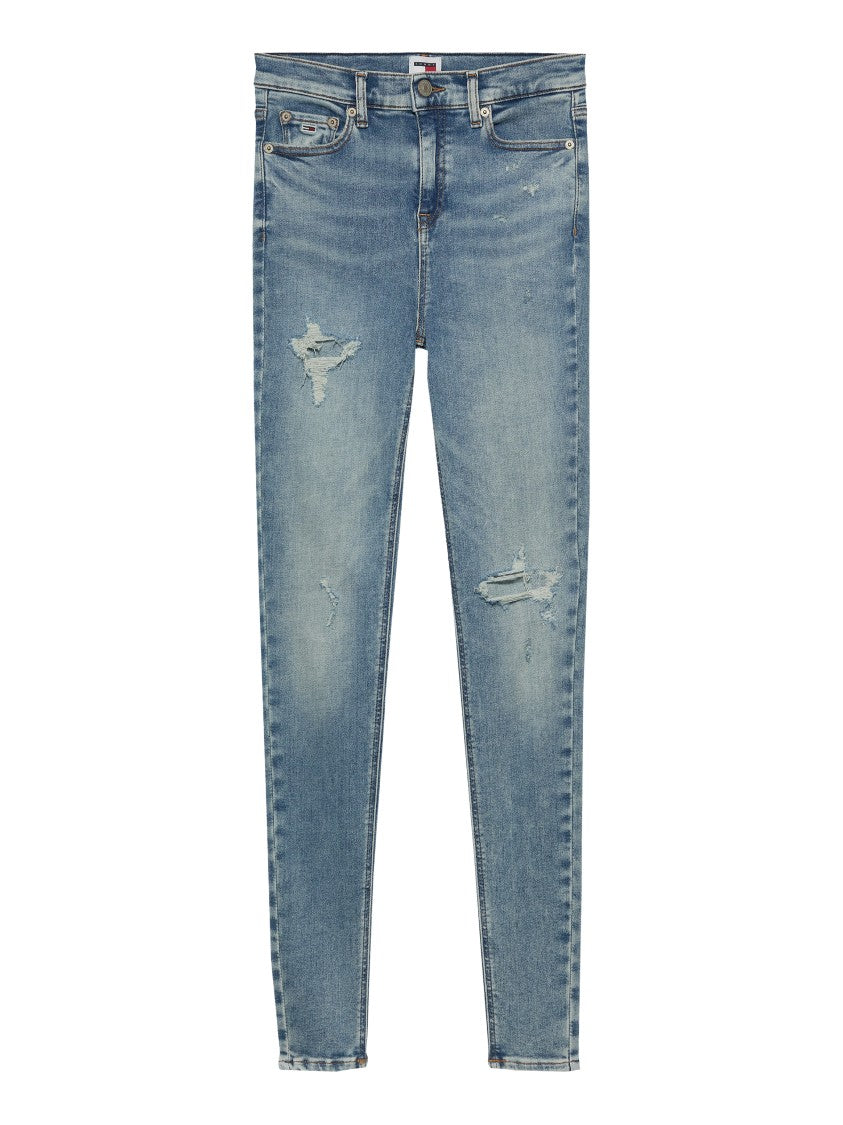 Tommy Jeans Mid-Rise Skinny Jeans With Distressed Details