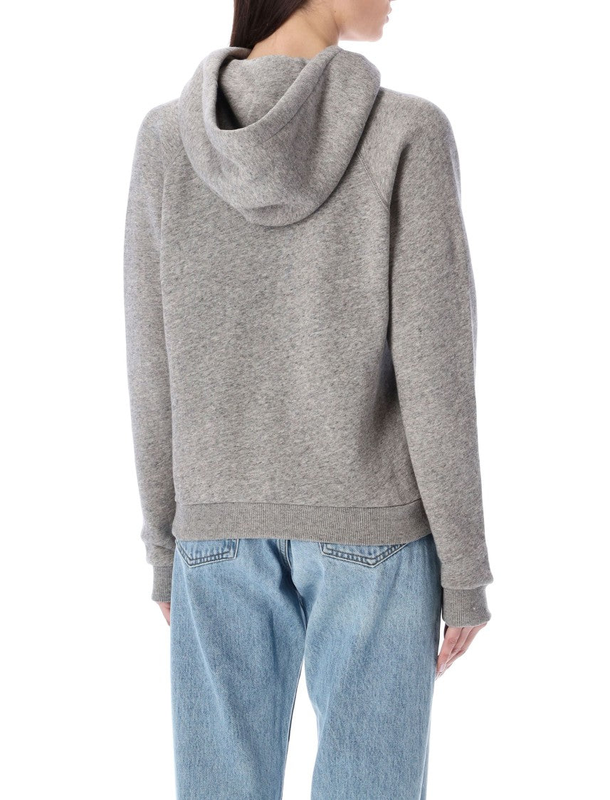 Polo Ralph Lauren Heather Grey Fleece Hoodie With Drawstring