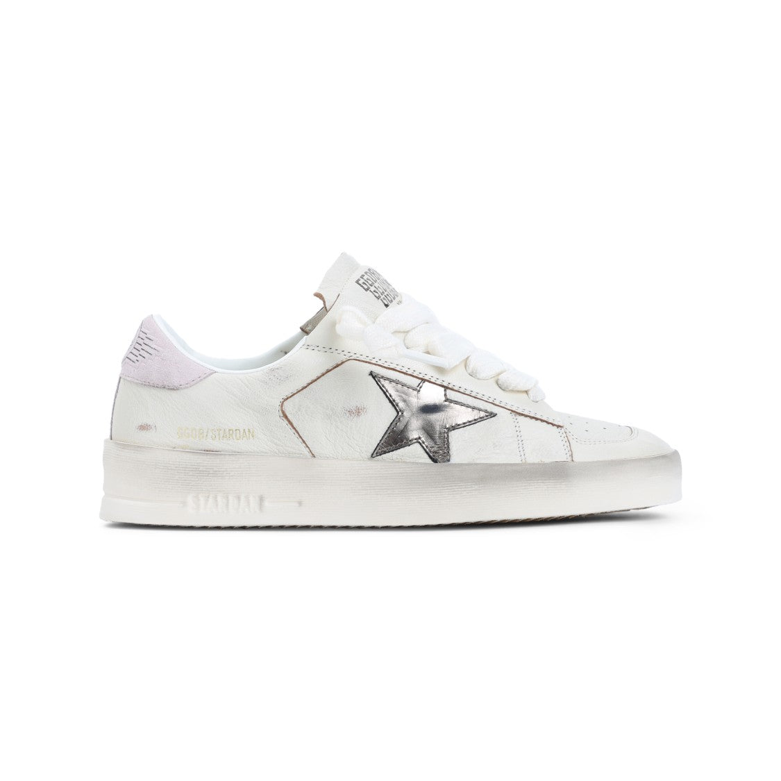 Golden Goose Distressed Leather Low-Top Sneakers With Star Detail