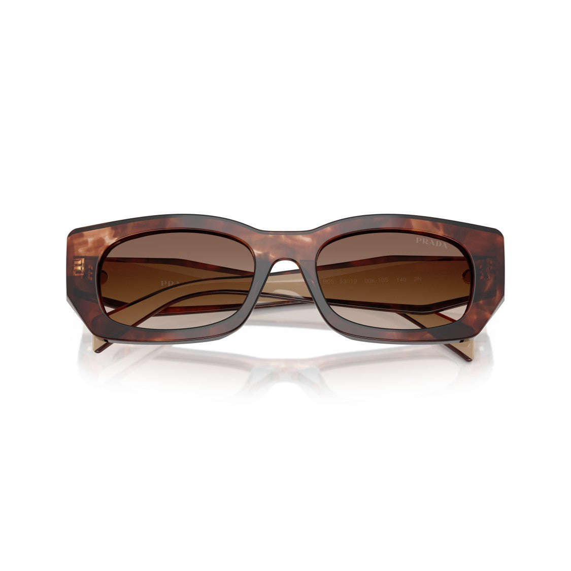 Prada 0Pr B05s Tortoiseshell Acetate Rectangular Sunglasses